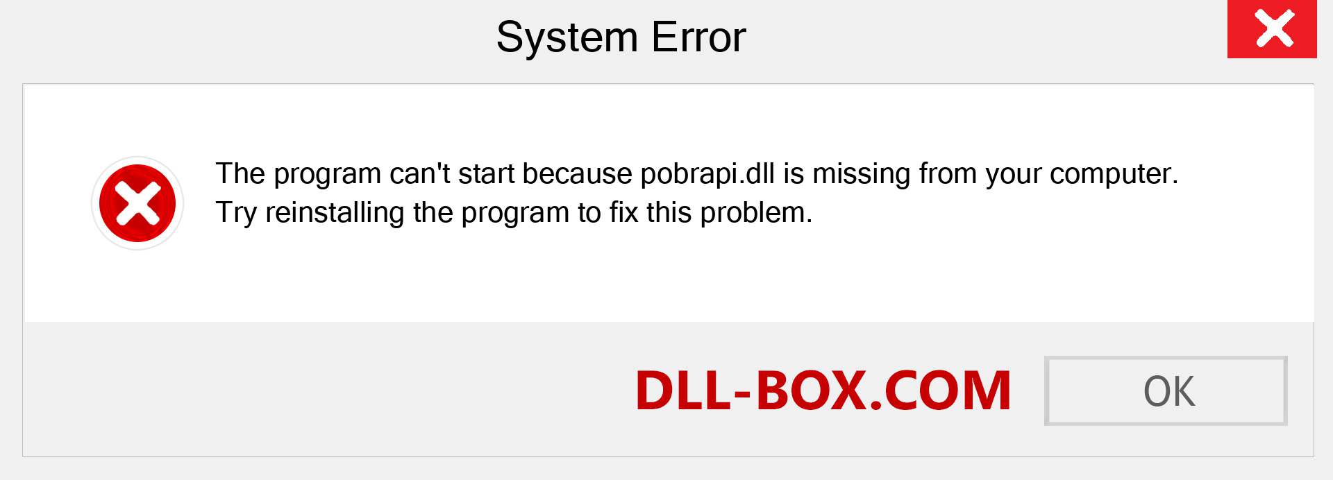  pobrapi.dll file is missing?. Download for Windows 7, 8, 10 - Fix  pobrapi dll Missing Error on Windows, photos, images
